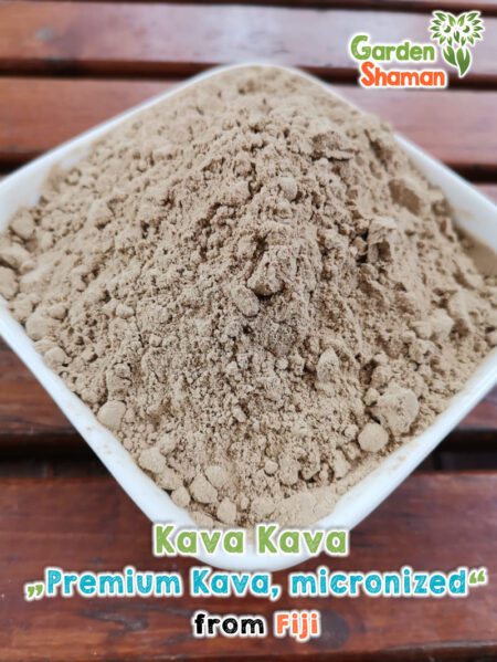 GardenShaman.eu Kava Kava Piper methysticum powder, poudre moulue, Pure Waka, Premium micronisé, micronized