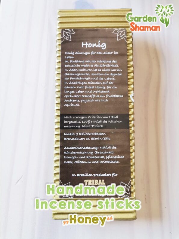 GardenShaman.eu Handmade incense sticks Honig Honey