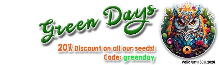 GardenShaman.eu Banner Green Days Sale Aktion